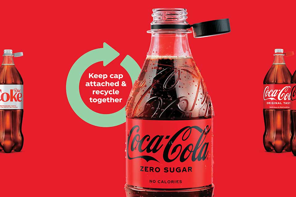 可口可乐推出一体瓶盖...